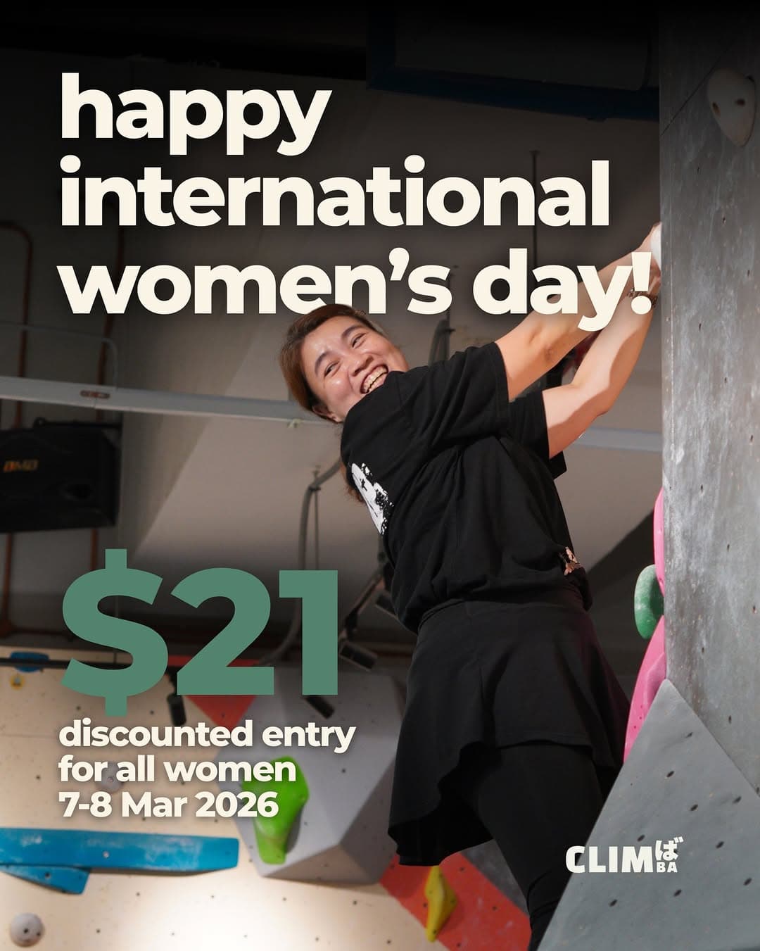 Celebrate strength, confidence, and community this International Womenβs Day at Climba π
All women